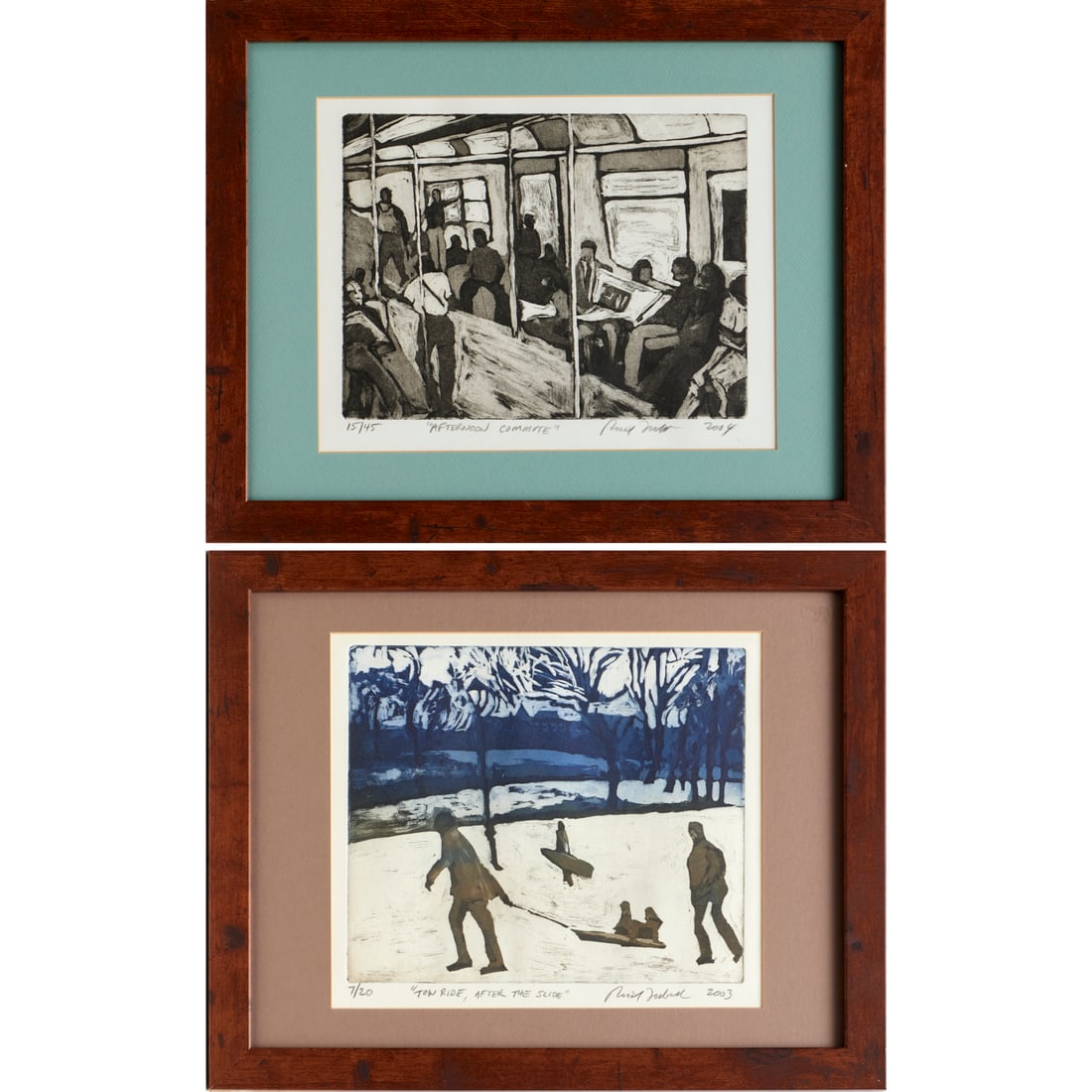 Richard Lubell, (2) aquatint etchings (1 of 10)