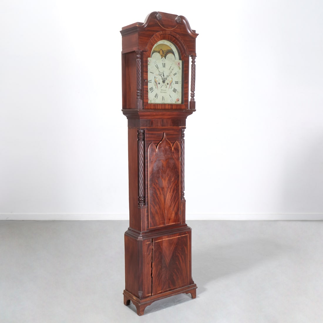 George III mahogany tall case clock (1 of 10)