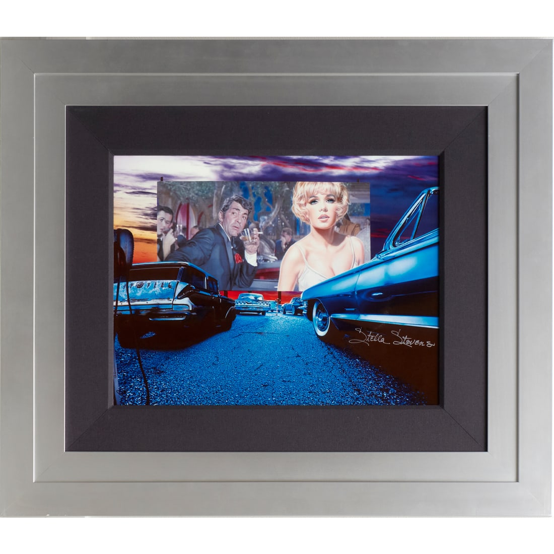 Adam Rote, giclee on aluminum, signed: Adam Rote, giclee on aluminum, signed, Adam Scott Rote (American, 20th/21st c.), Stella Stevens, signed verso, 19.25"h x 20.25"w (sight), 37"h x 43"w (frame) Provenance: An Important Private New York