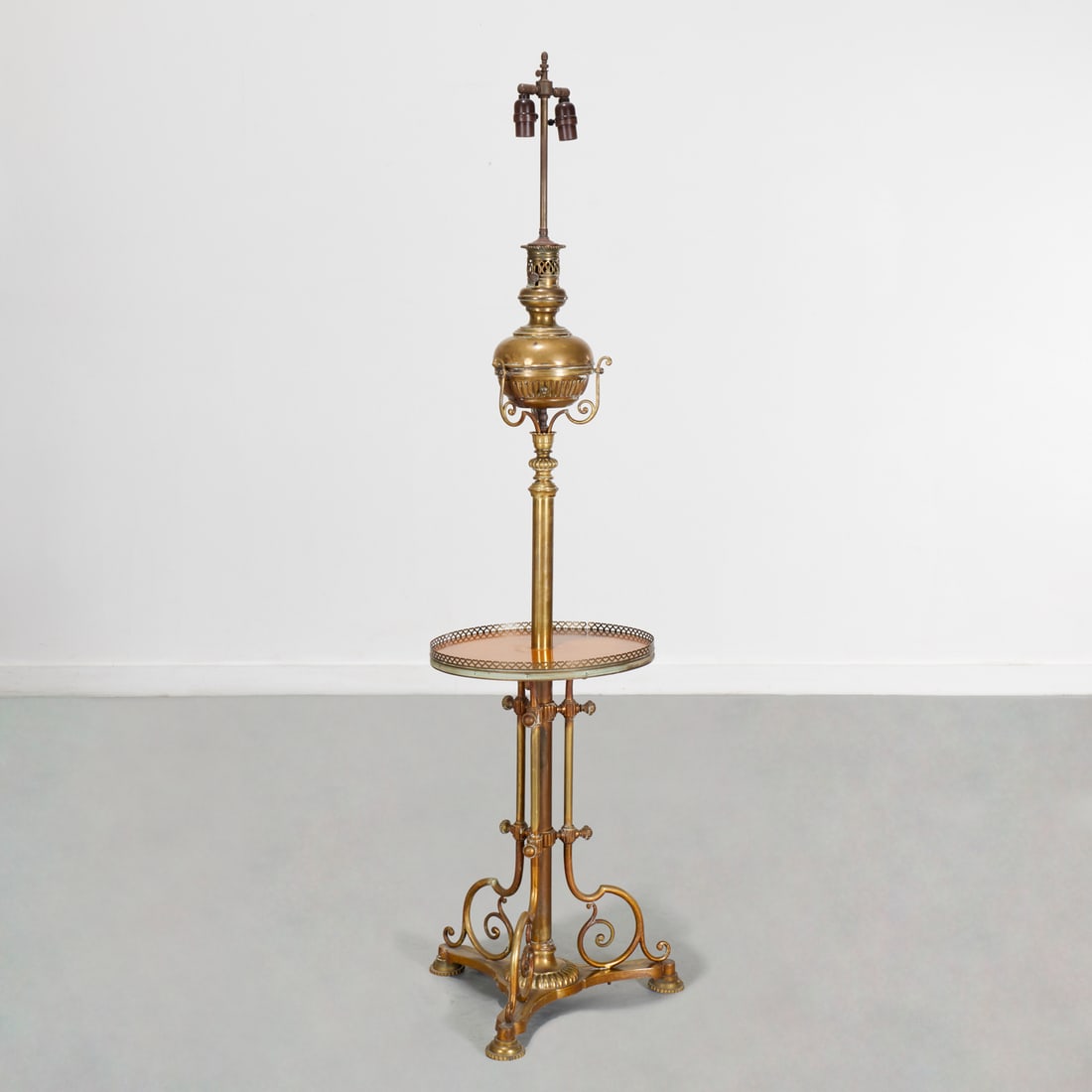 Napoleon III style floor lamp table (1 of 5)