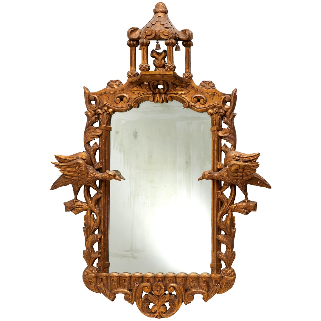 Vintage Chinese Chippendale style gilt mirror (1 of 7)
