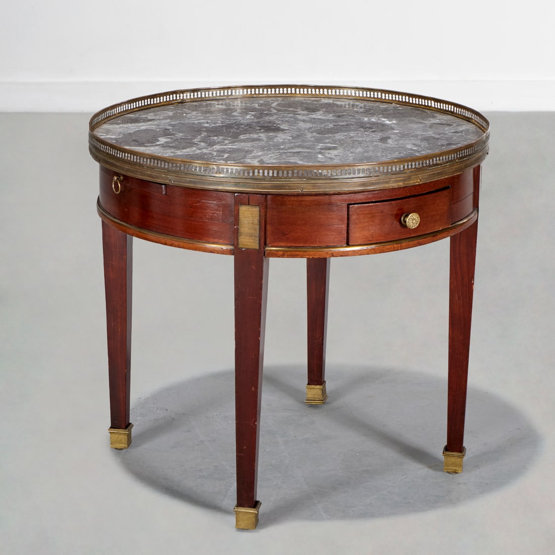 Antique Louis XVI style mahogany bouillotte table (1 of 6)