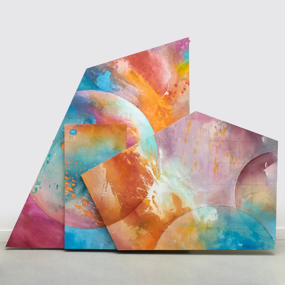 Jonas Gerard, large mixed media on canvas, 1989 (1 of 9)