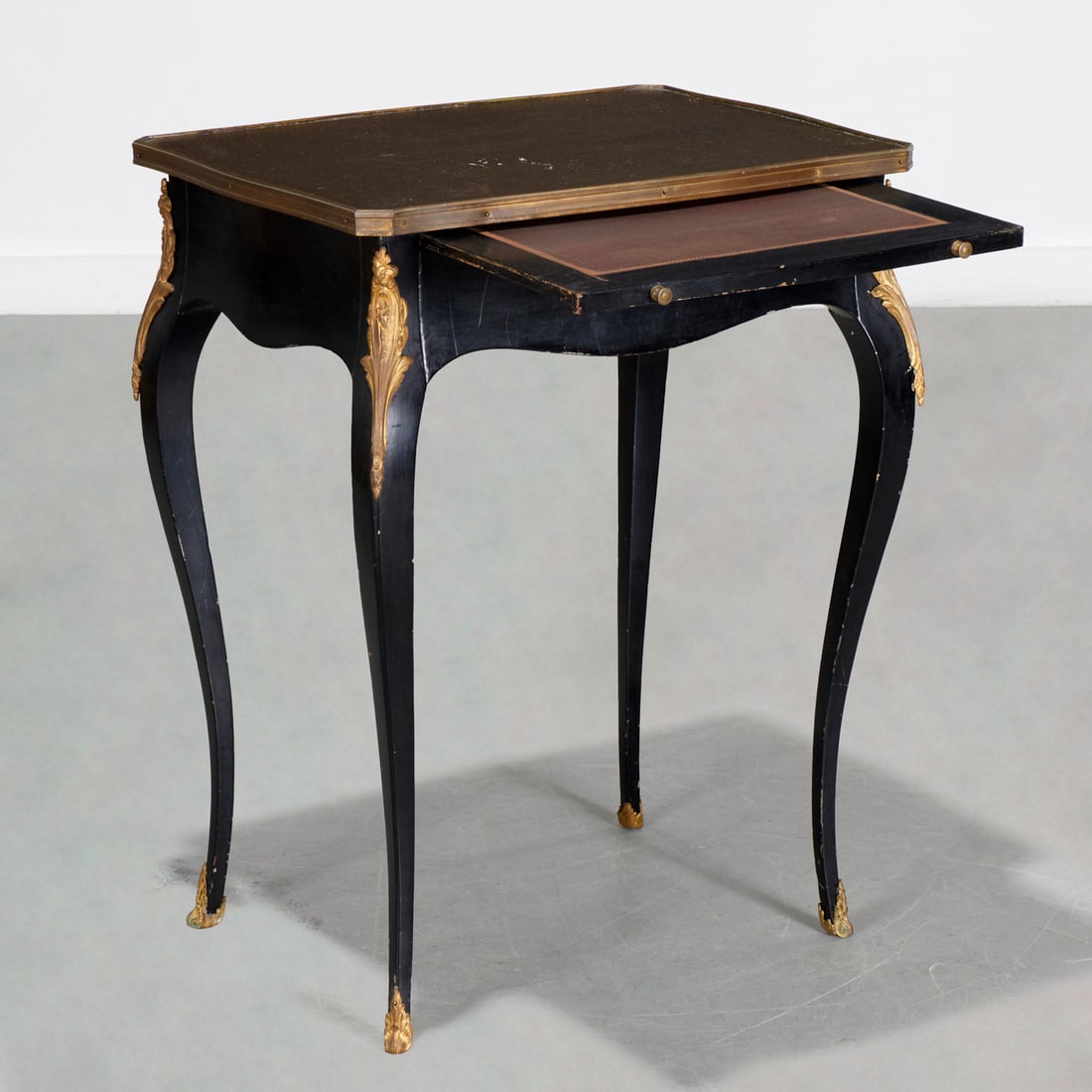 Louis XV style black lacquer table a ecrire (1 of 6)