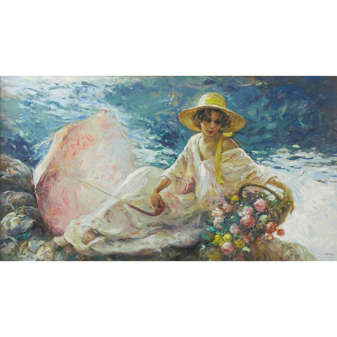 Jose Royo, serigraph on panel, signed - 2