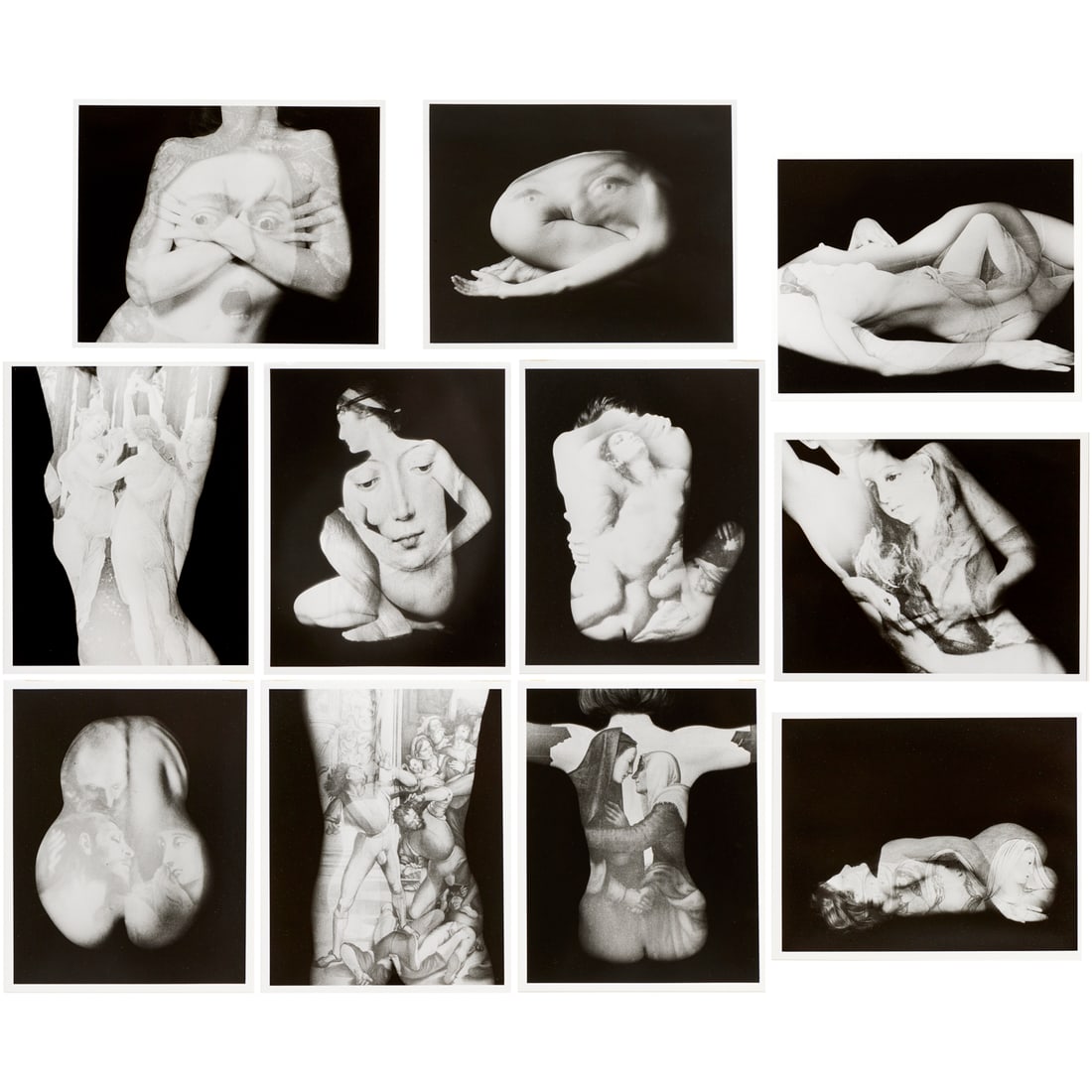 Richard Quataert, portfolio of (12) photographs: Richard Quataert, portfolio of (12) photographs, Richard Quataert (American, b. 1936), Surrealist black and white prints, each signed in pen verso, pencil signed and numbered "6/100" on the mat,