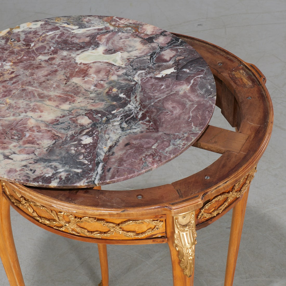 Louis XV style ormolu mounted side table - 4