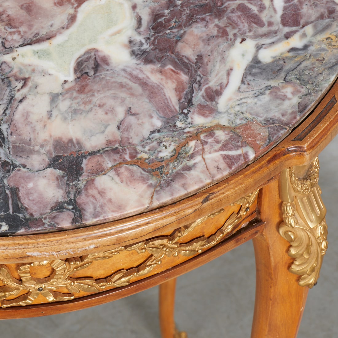 Louis XV style ormolu mounted side table - 7