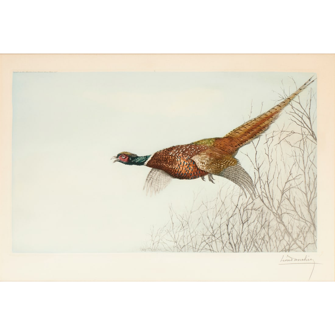 Leon Danchin, signed etching - 2