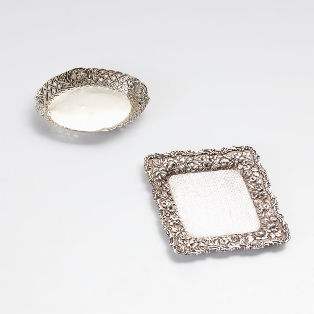 (2) Small sterling silver trays (1 of 8)
