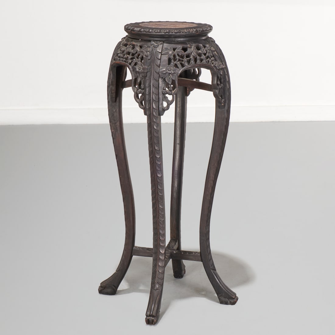 Chinese Export carved hardwood stand (1 of 5)