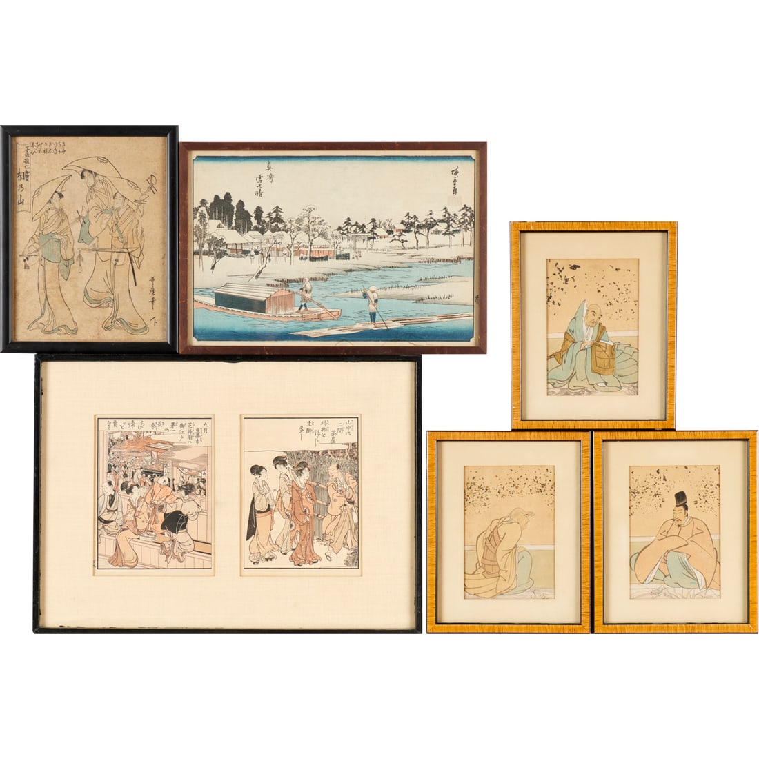 Group (6) Japanese woodblock prints (1 of 7)