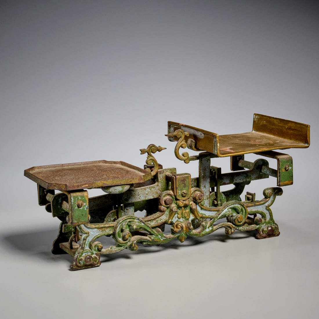 Antique French grocer's balance scale (1 of 6)