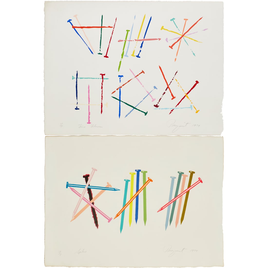 James Rosenquist, (2) lithographs, 1974 (1 of 8)
