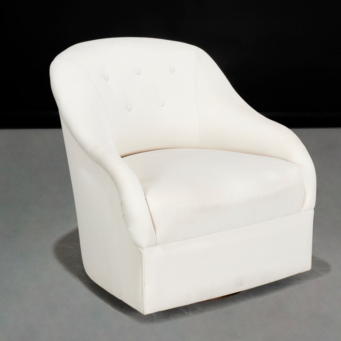 Chic custom upholstered swivel club chair (1 of 7)