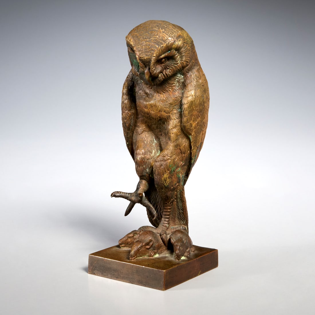 Tiffany & Co. (attrib), bronze model of an owl (1 of 7)
