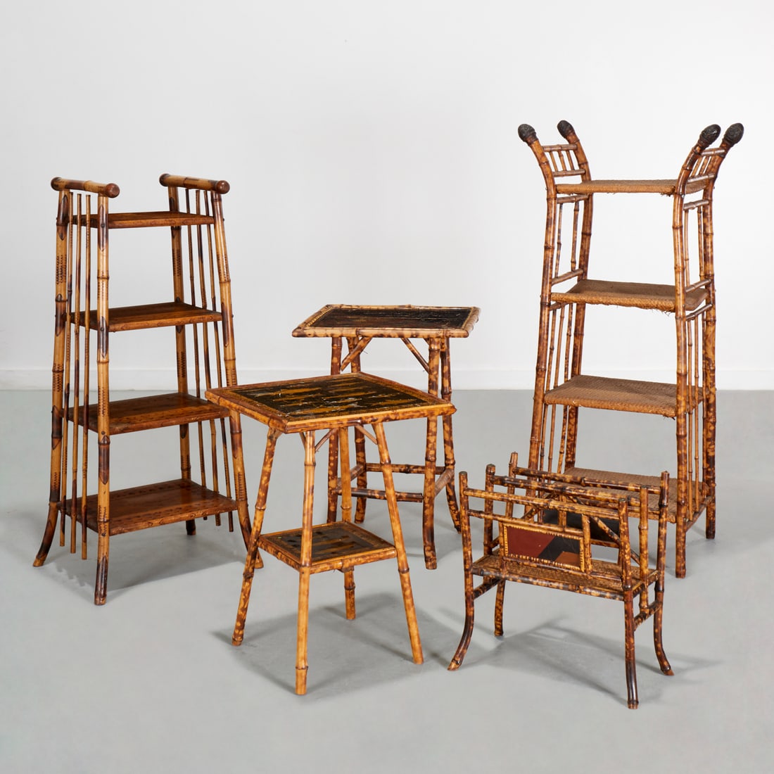 Victorian burnt bamboo furniture group (1 of 7)