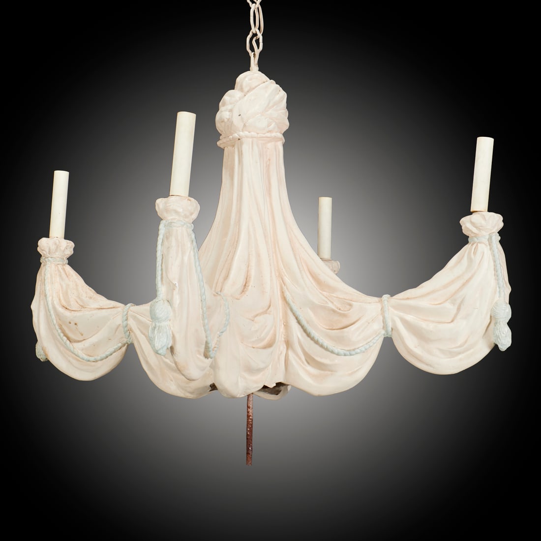 Dorothy Draper style, plaster chandelier (1 of 5)