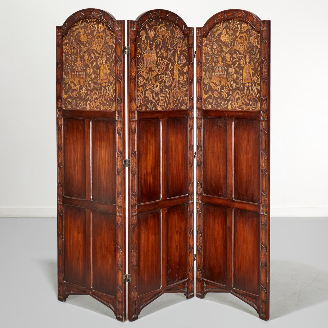 English Arts & Crafts style carved floor screen (1 of 7)