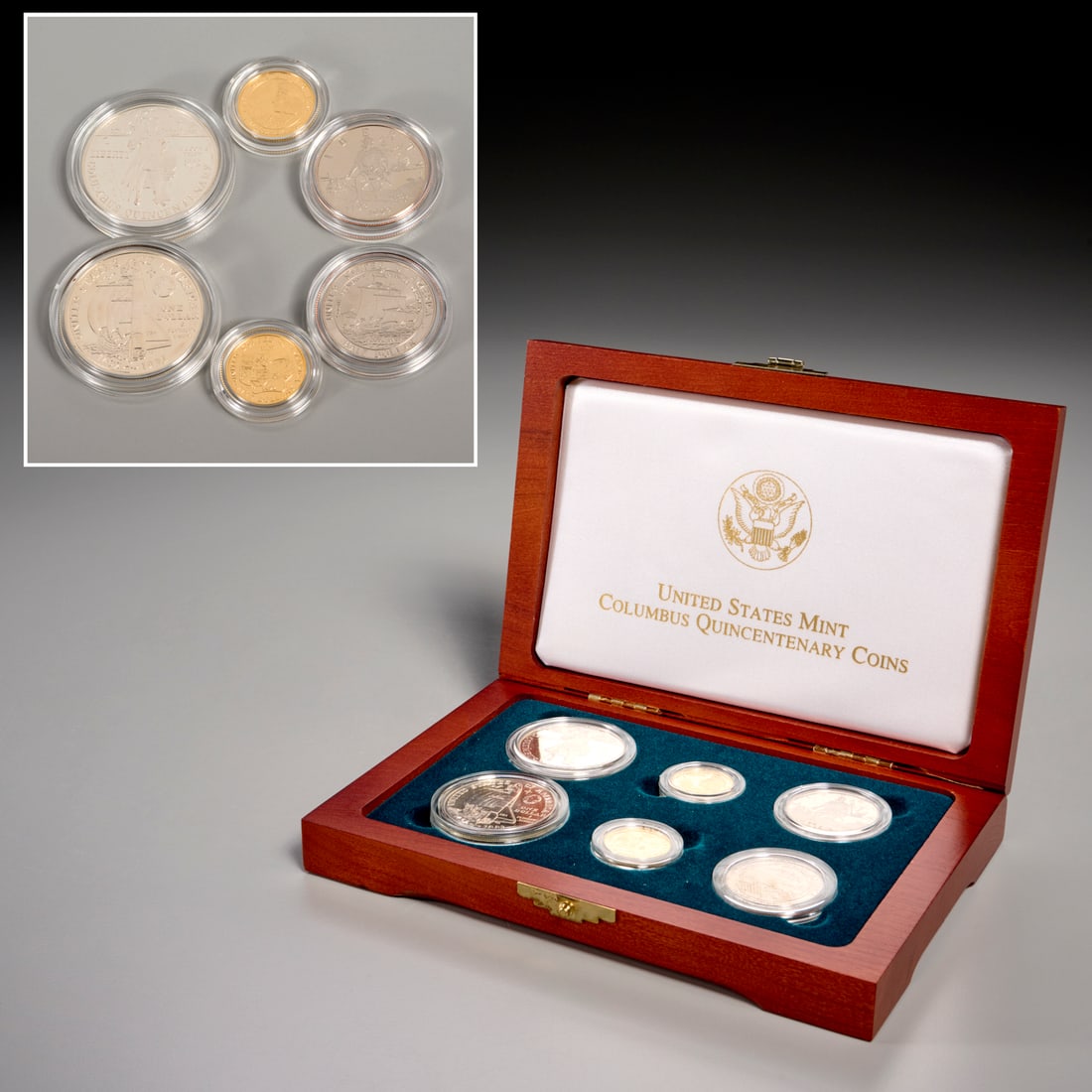 US Mint Columbus Quincentenary (6) coin set (1 of 7)