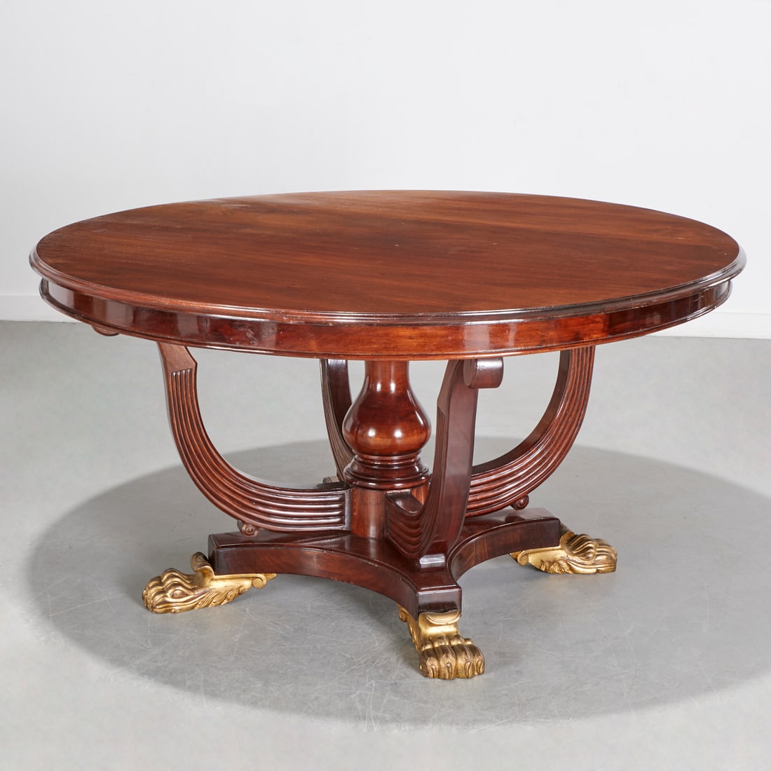 William IV style mahogany center table (1 of 6)