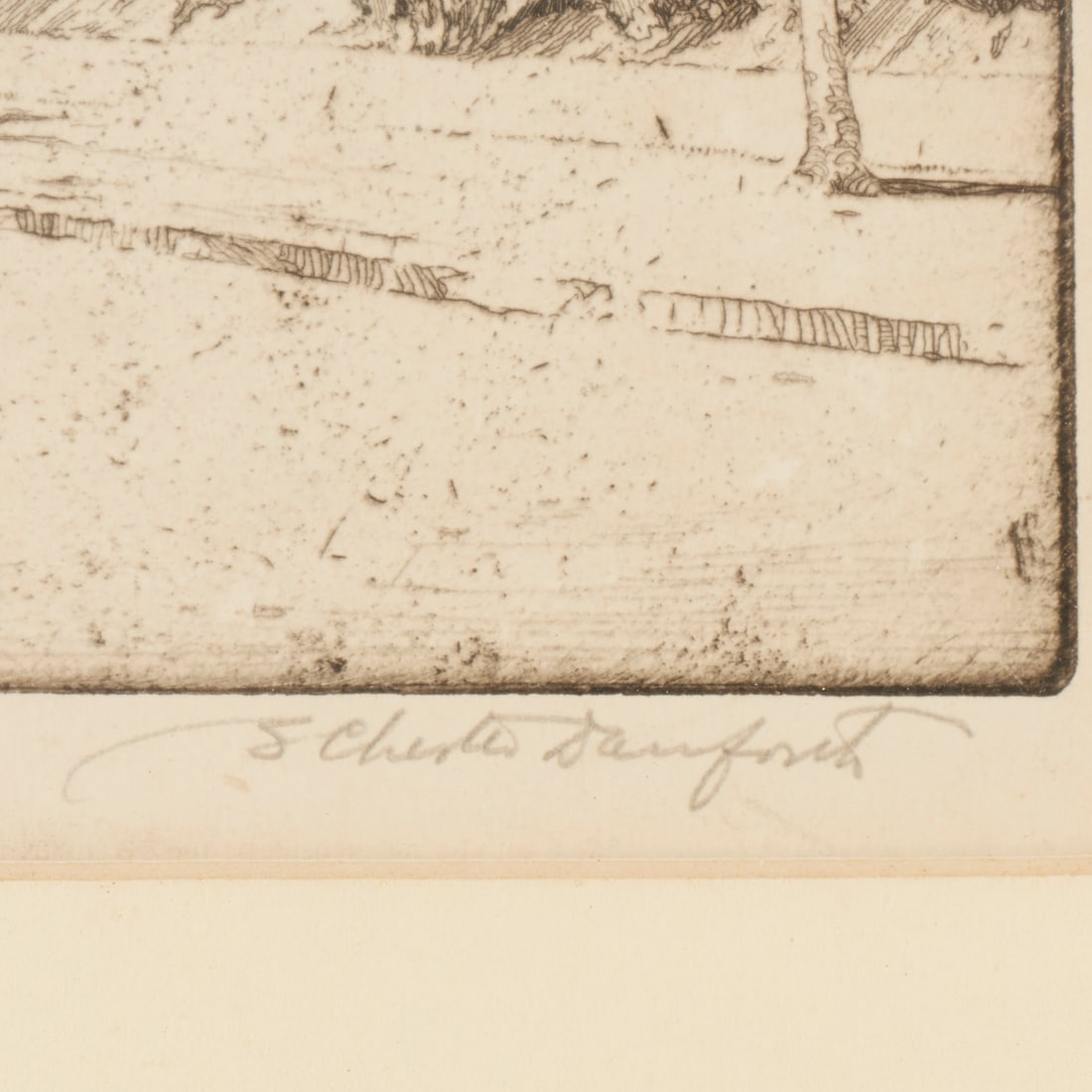 S. Chester Danforth, signed etching - 6