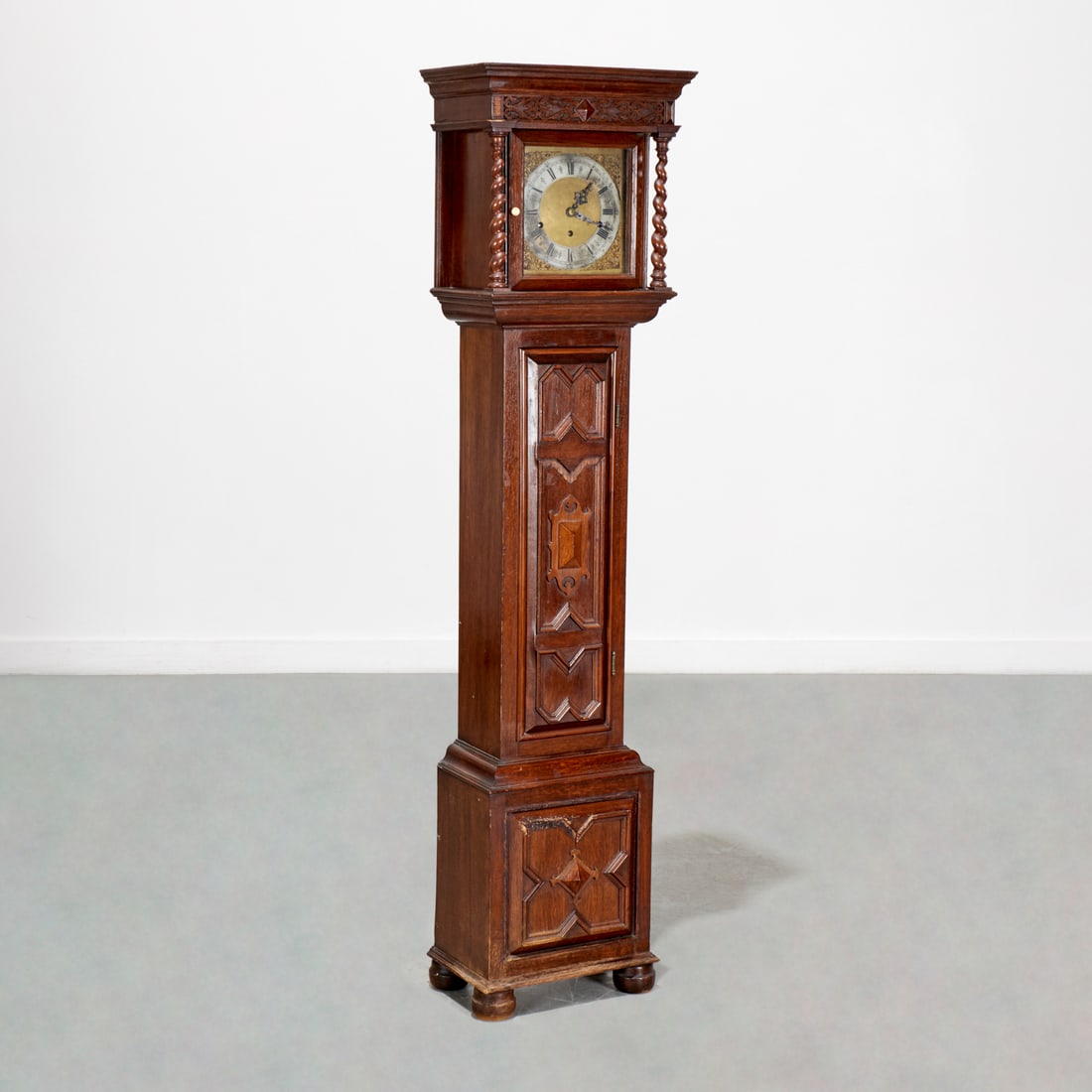 English Baroque style grandmother clock (1 of 7)