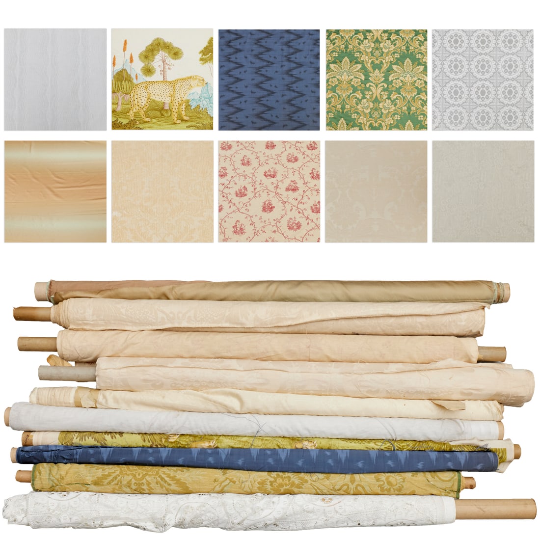 (10) Partial bolts, assorted fabric, ex Iris Apfel (1 of 2)