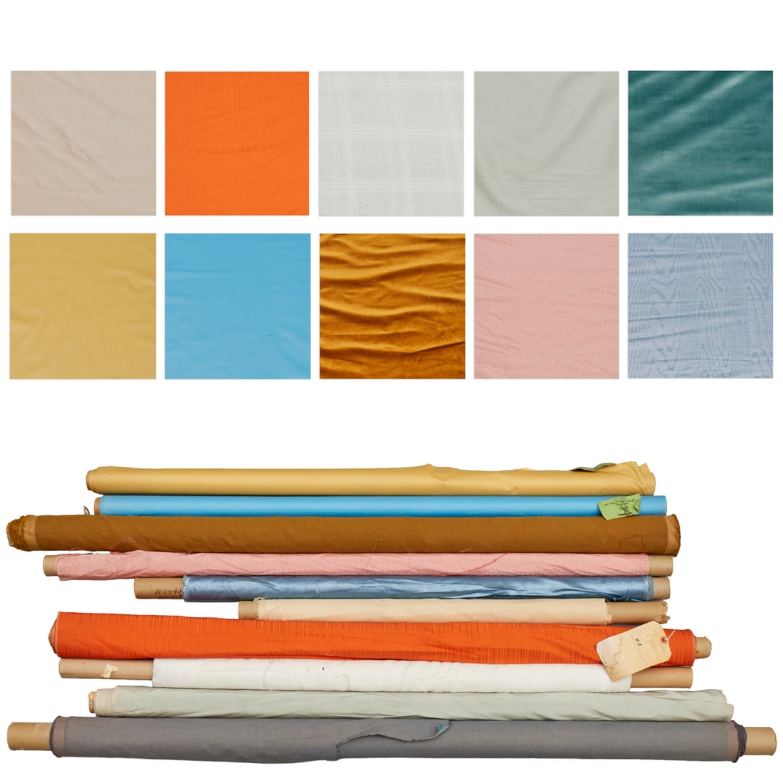 (10) Partial bolts of solid fabric, ex Iris Apfel (1 of 2)