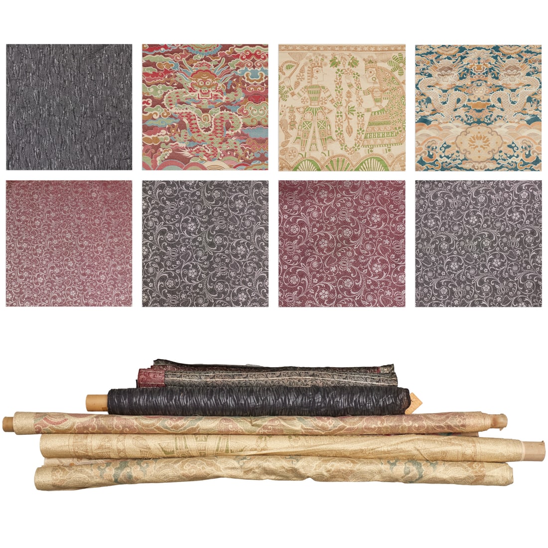 (5) Partial bolts, metallic fabric, ex Iris Apfel (1 of 6)