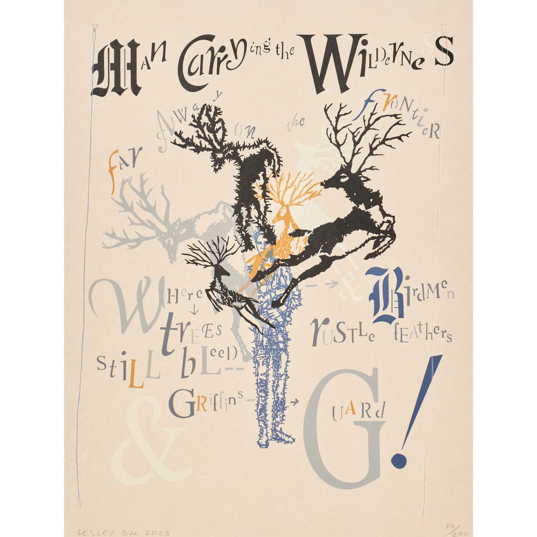 Lesley Dill, mixed media on paper (1 of 8)
