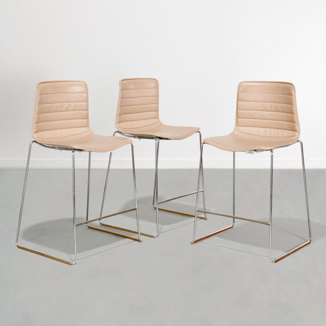Set (3) modern leatherette counter stools (1 of 8)