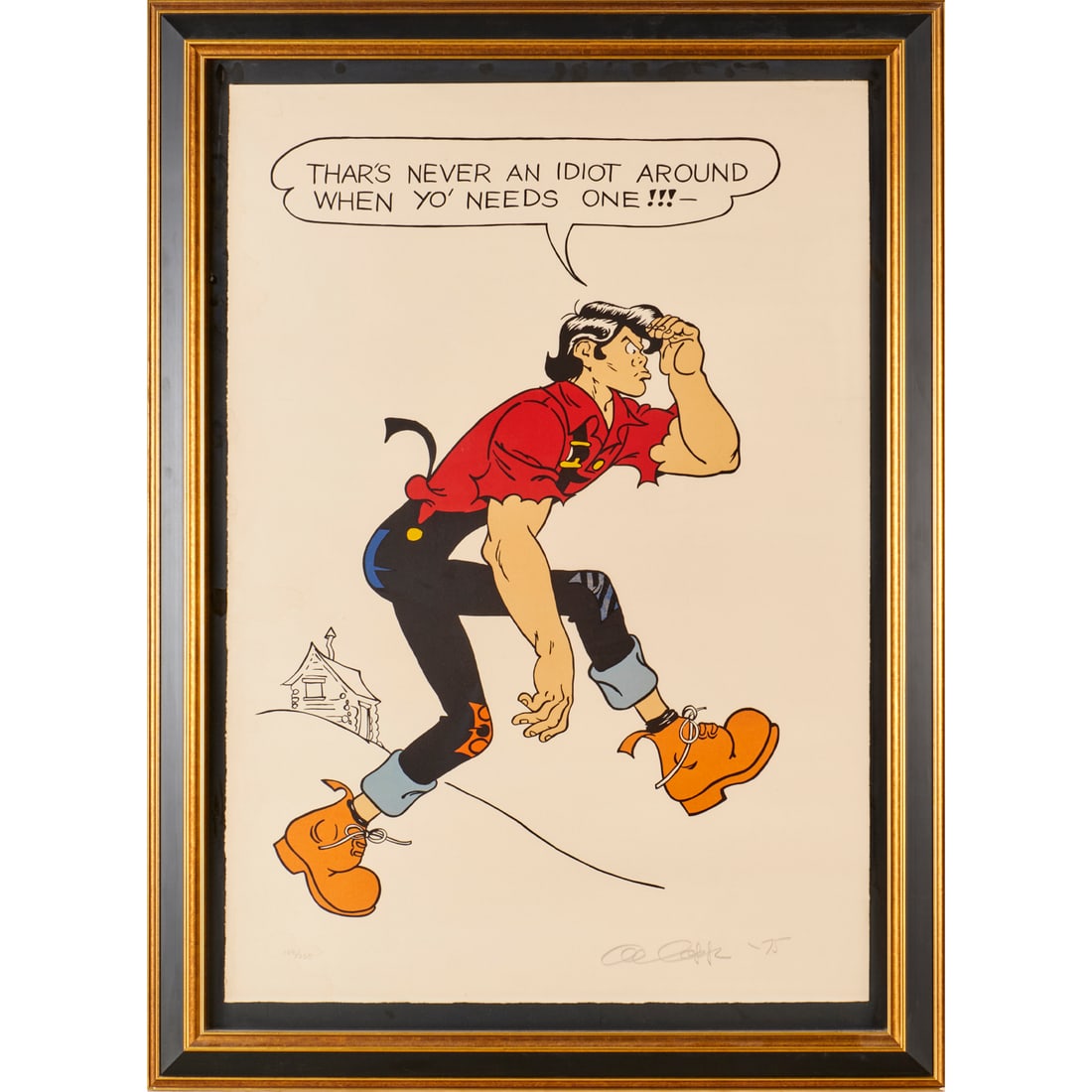 Al Capp, signed limited edition serigraph, 1975 (1 of 7)