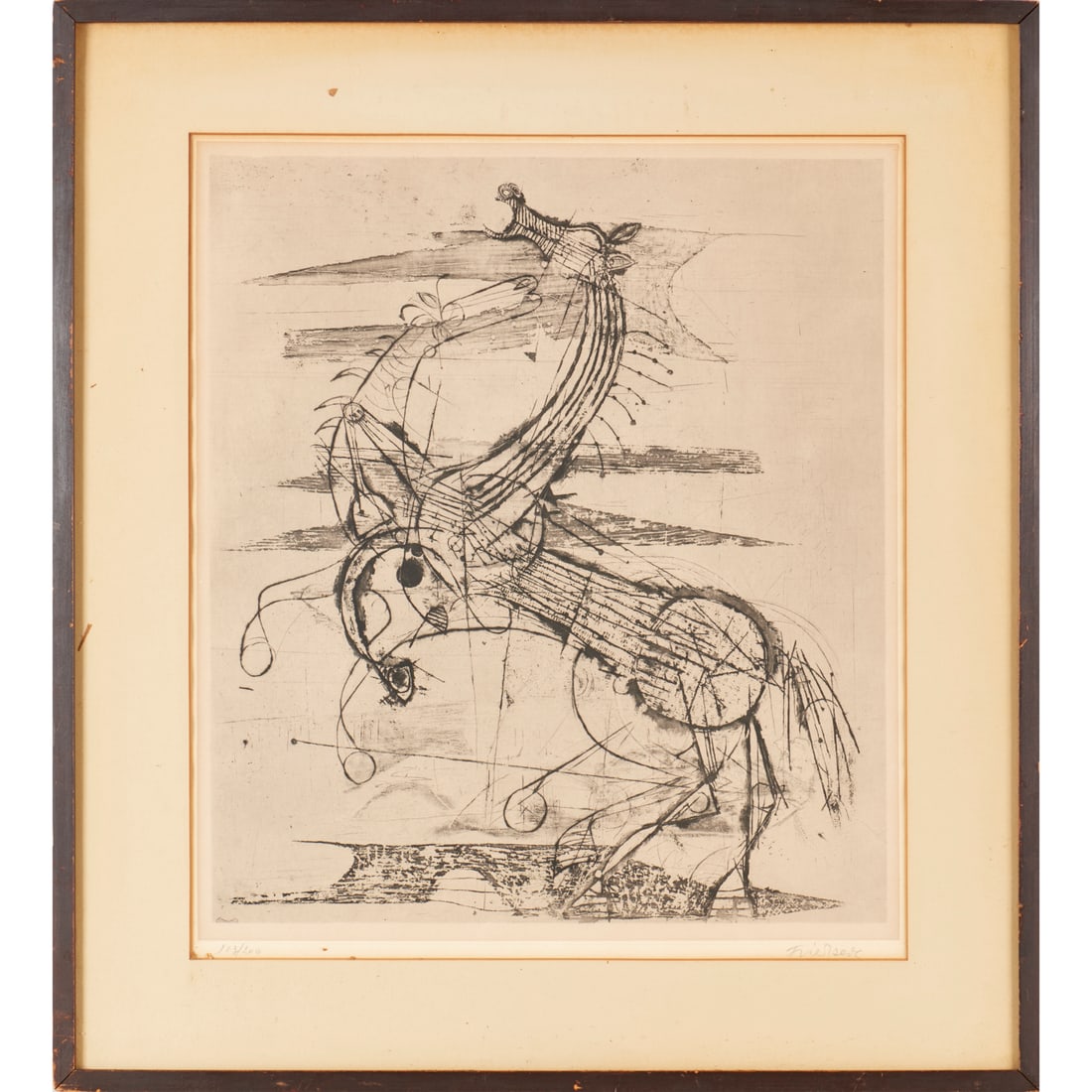 Johnny Friedlander, equestrian etching (1 of 7)