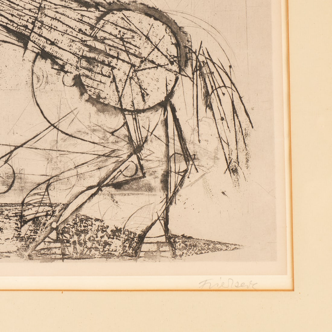 Johnny Friedlander, equestrian etching - 3