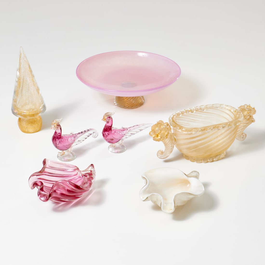 Murano glass group, incl. Barbini (1 of 9)