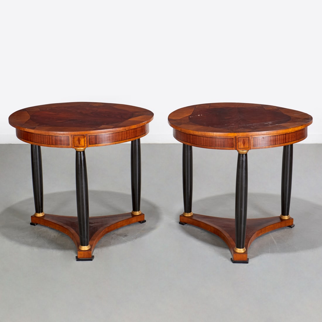 Pair Biedermeier specimen wood side tables (1 of 6)
