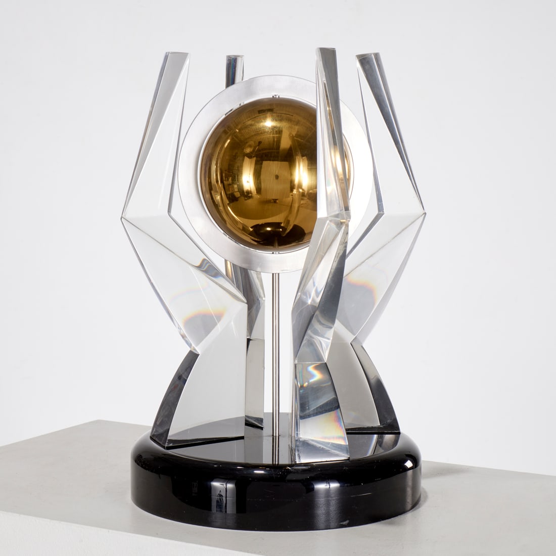 Yankel Ginzburg, lucite and brass sculpture (1 of 5)