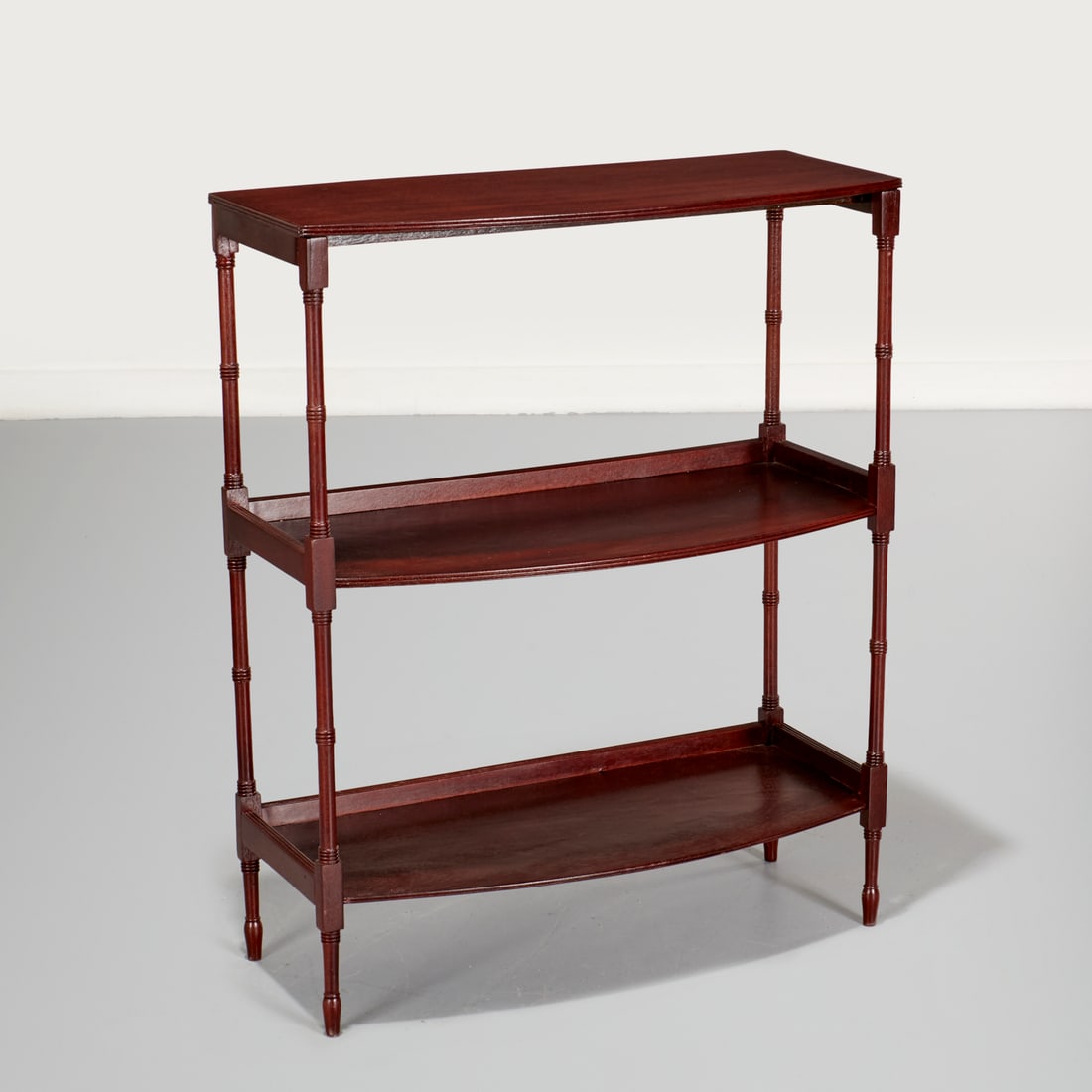 Edwardian mahogany bow front etagere (1 of 5)
