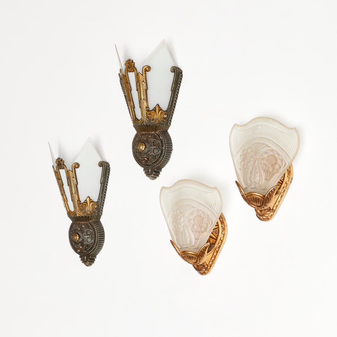 (2) pairs Art Deco wall sconces, incl. Lightolier (1 of 6)
