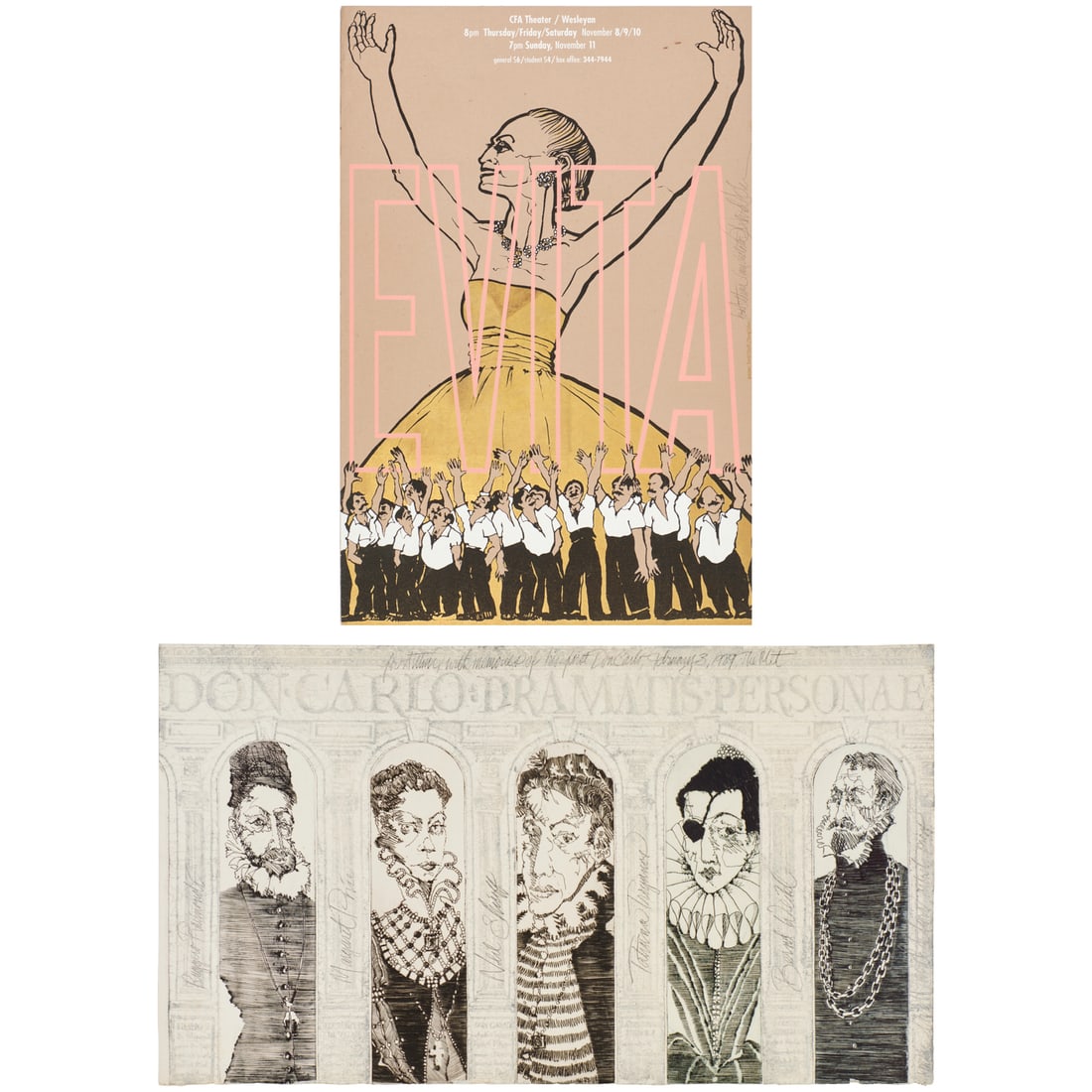 David Schorr, screenprint and an etching (1 of 8)