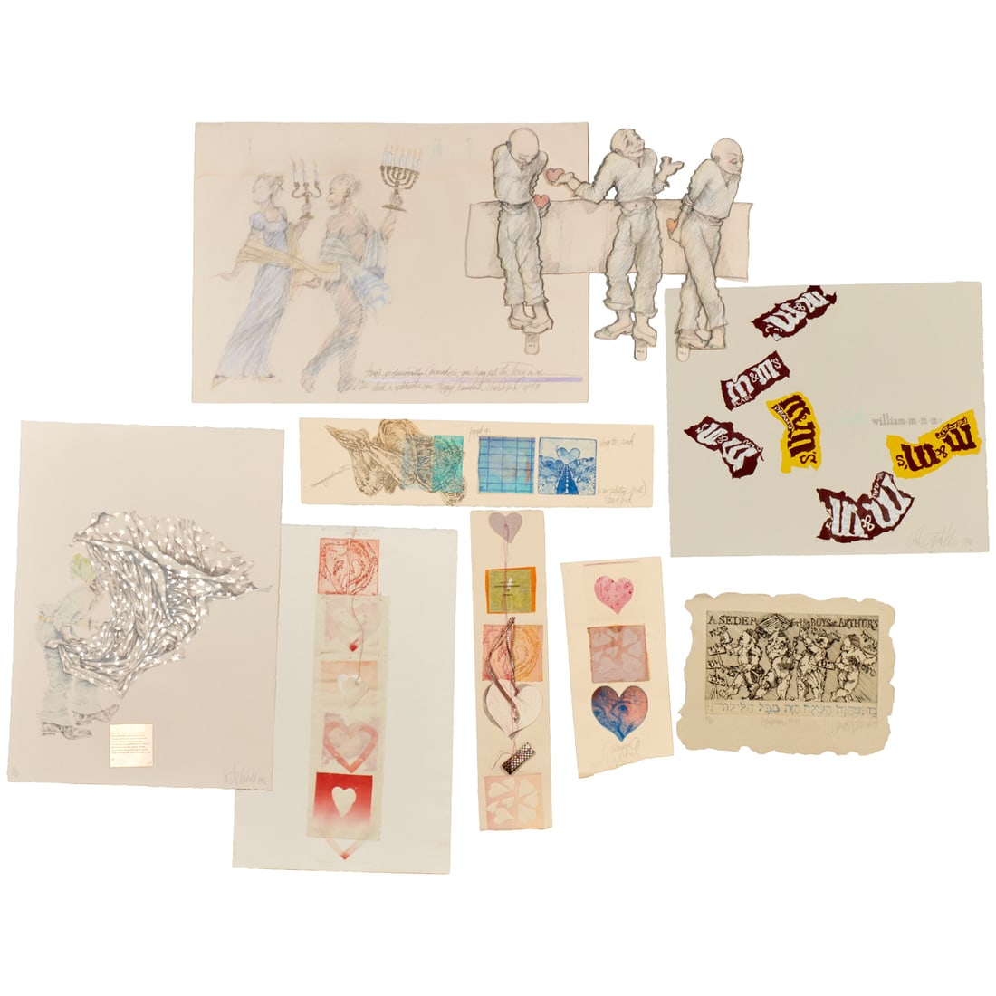 David Schorr, etchings, lithograph and mixed media (1 of 7)