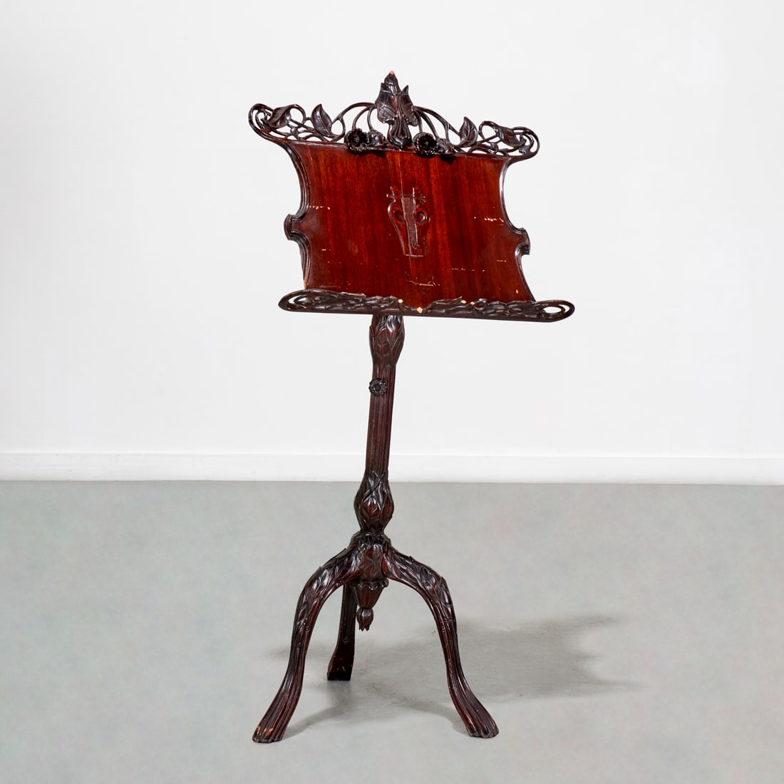 Art Nouveau carved mahogany music stand (1 of 6)