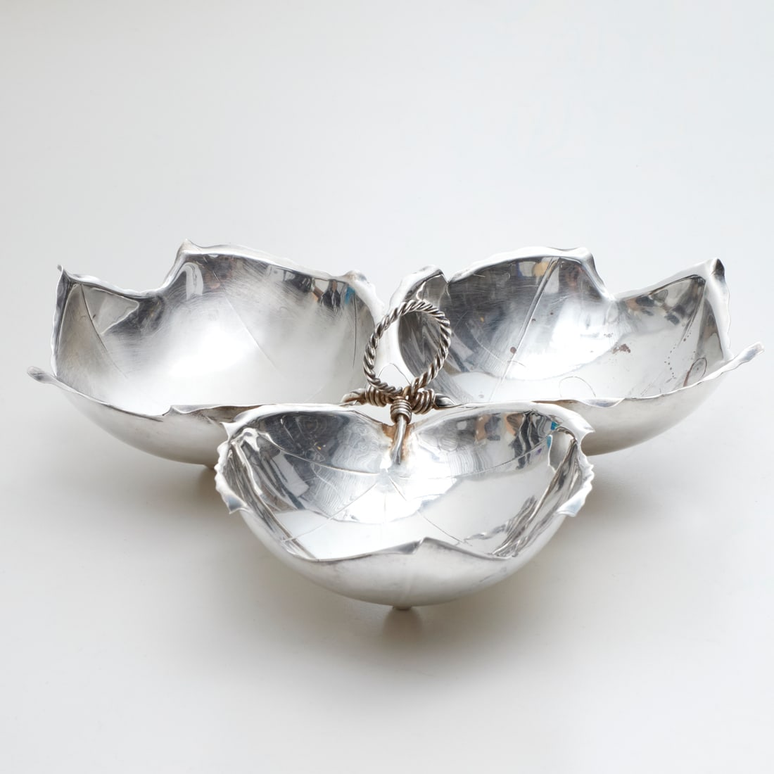 Alfredo Sciarrotta, sterling silver leaf dish (1 of 6)