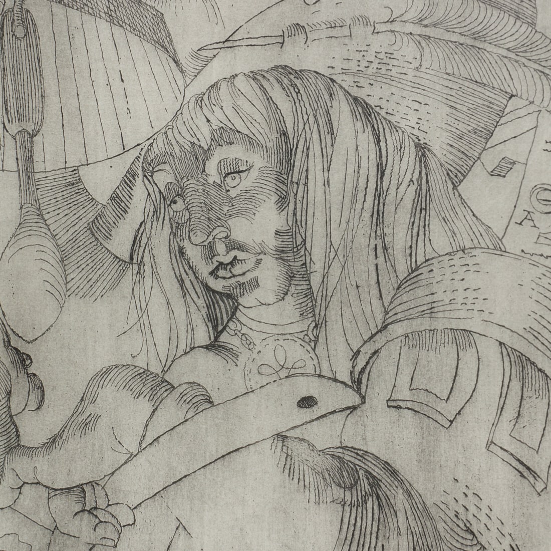 John Hull, signed etching - 2