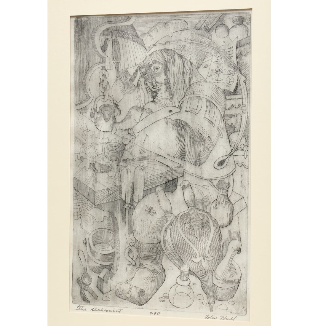 John Hull, signed etching - 3
