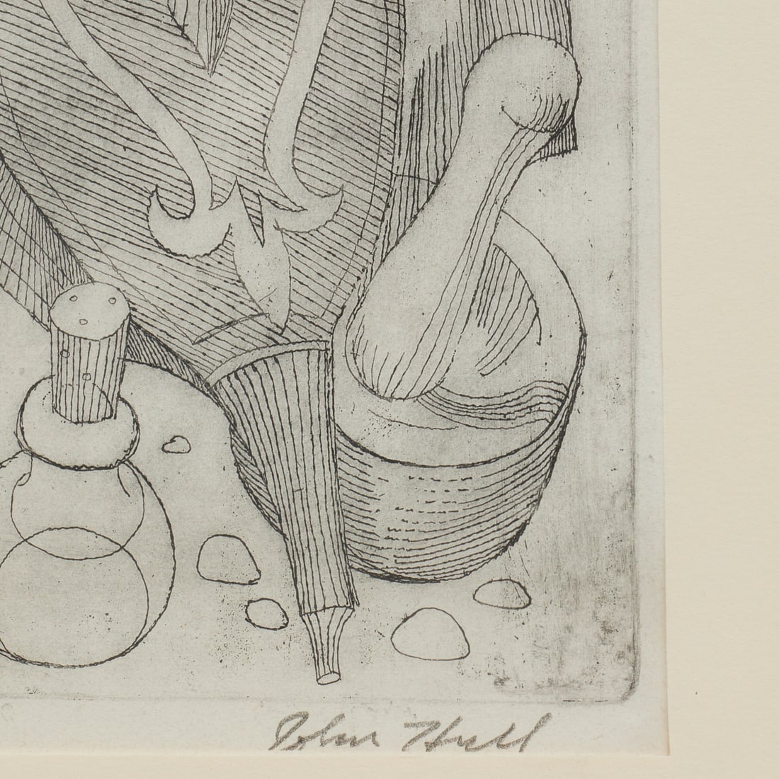 John Hull, signed etching - 6