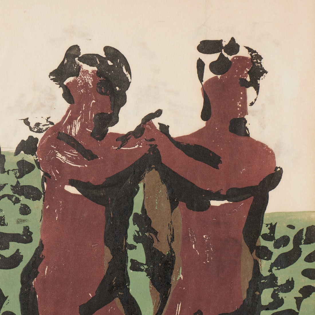 Ron Schwerin, relief etching, signed - 2