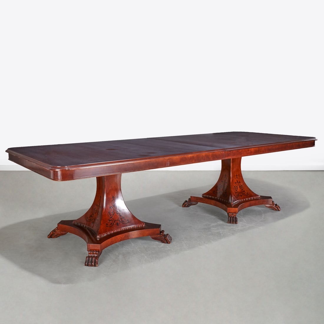 Charles X style double pedestal dining table (1 of 7)