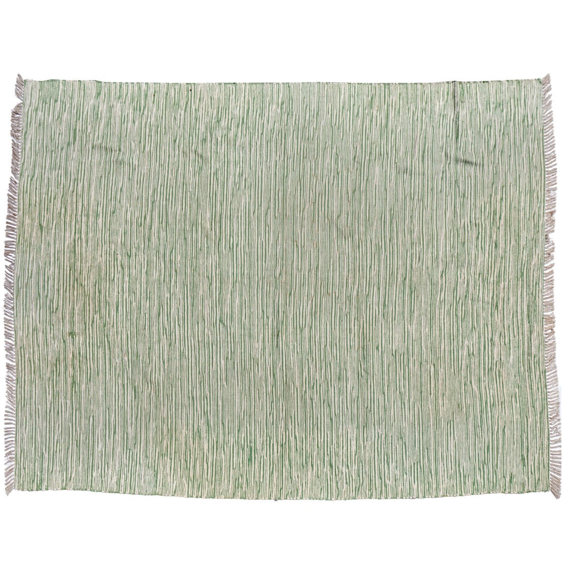 Contemporary ribbed rag style room-size carpet (1 of 7)